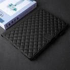 For iPad mini 5 / mini 4 / mini 3  Rhombus Lattice Leather Smart Tablet Case(Black) - 2