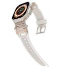 For Apple Watch Series 8 45mm Stainless Steel Connector TPU Watch Band(Titanium Starlight) - 2