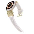 For Apple Watch SE 44mm Stainless Steel Connector TPU Watch Band(Gold Starlight) - 2