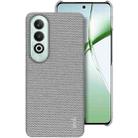 For OPPO K12 5G imak Ruiyi Series Cloth Texture PU + PC Phone Case(Light Grey) - 1