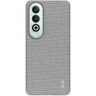 For OPPO K12 5G imak Ruiyi Series Cloth Texture PU + PC Phone Case(Light Grey) - 2