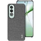 For OPPO K12 5G imak Ruiyi Series Cloth Texture PU + PC Phone Case(Dark Grey) - 1