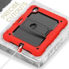 For iPad Air 11 2024 Silicone Hydric PC Tablet Case with Shoulder Strap & Holder(Red) - 3