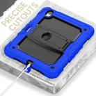 For iPad Air 11 2024 Silicone Hydric PC Tablet Case with Shoulder Strap & Holder(Blue) - 3