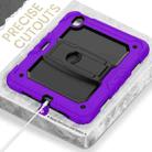 For iPad Air 11 2024 Silicone Hydric PC Tablet Case with Shoulder Strap & Holder(Purple) - 3