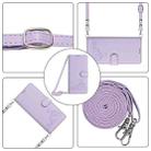 For Blackview A53 Cat Rat Embossed Pattern RFID Leather Phone Case with Lanyard(Purple) - 2