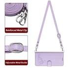 For Blackview A53 Cat Rat Embossed Pattern RFID Leather Phone Case with Lanyard(Purple) - 3