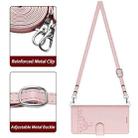 For Blackview Wave 8C Cat Rat Embossed Pattern RFID Leather Phone Case with Lanyard(Pink) - 3