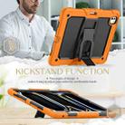 For iPad Pro 13 2024 Silicone Hydric PC Tablet Case with Shoulder Strap & Holder(Orange) - 3