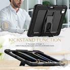 For iPad Pro 13 2024 Silicone Hydric PC Tablet Case with Shoulder Strap & Holder(Black) - 3