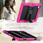 For iPad Pro 13 2024 Silicone Hydric PC Tablet Case with Shoulder Strap & Holder(Rose Red) - 3