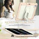 For iPad Pro 13 2024 Silicone Hydric PC Tablet Case with Shoulder Strap & Holder(Beige Rose Gold) - 3