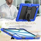 For iPad Air 13 2024 Silicone Hydric PC Tablet Case with Shoulder Strap & Holder(Blue) - 3