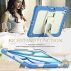 For iPad Air 13 2024 Silicone Hydric PC Tablet Case with Shoulder Strap & Holder(Beige Cyan-blue) - 3