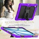 For iPad Air 13 2024 Silicone Hydric PC Tablet Case with Shoulder Strap & Holder(Purple) - 3