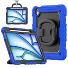 For iPad Air 11 2024 Handle Silicone Hydric PC Tablet Case with Shoulder Strap(Blue) - 1