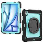 For iPad Air 11 2025 / 2024 Handle Silicone Hydric PC Tablet Case with Shoulder Strap(Light Blue PC) - 2