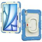 For iPad Air 11 2024 Handle Silicone Hydric PC Tablet Case with Shoulder Strap(Cyan-blue) - 2