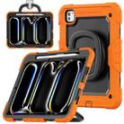 For iPad Pro 11 2024 Handle Silicone Hydric PC Tablet Case with Shoulder Strap(Orange) - 1