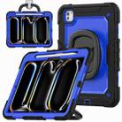 For iPad Pro 11 2024 Handle Silicone Hydric PC Tablet Case with Shoulder Strap(Dark Blue PC) - 1