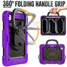 For iPad Pro 11 2024 Handle Silicone Hydric PC Tablet Case with Shoulder Strap(Purple) - 3