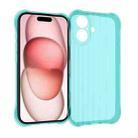 For iPhone 16 Plus Water Ripple Fine Hole TPU Phone Case(Light Blue) - 1