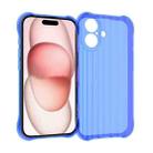 For iPhone 16 Plus Water Ripple Fine Hole TPU Phone Case(Fluorescent blue) - 1