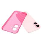 For iPhone 16 Water Ripple Fine Hole TPU Phone Case(Pink) - 2