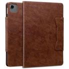 For iPad Air 11 2024 / Air 5 / Air 4 Cat Buckle Leather Smart Tablet Case(Brown) - 2