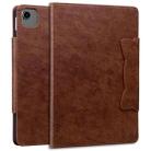 For iPad Pro 11 2022 / 2021 / 2020 / 2018 Cat Buckle Leather Smart Tablet Case(Brown) - 2