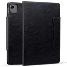 For iPad Air 13 2024 Cat Buckle Leather Smart Tablet Case(Black) - 2