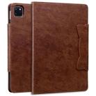 For iPad Pro 11 2024 Cat Buckle Leather Smart Tablet Case(Brown) - 2