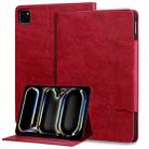 For iPad Pro 11 2024 Cat Buckle Leather Smart Tablet Case(Red) - 1