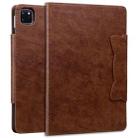 For iPad Pro 13 2024 Cat Buckle Leather Smart Tablet Case(Brown) - 2