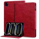 For iPad Pro 13 2024 Cat Buckle Leather Smart Tablet Case(Red) - 1