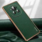 For Honor Magic6 SULADA TPU + Litchi Texture Leather Phone Case(Green) - 1