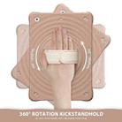 For iPad 10.2 2021 / 2020 / 2019 Rotation Holder Silicone Hybrid PC Tablet Case(Light Coffee) - 2