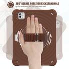 For iPad Pro 11 2024 Rotation Holder Silicone Hybrid PC Tablet Case(Chocolate) - 3