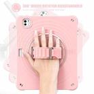 For iPad Pro 13 2024 Rotation Holder Silicone Hybrid PC Tablet Case(Pink) - 3
