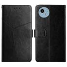 For Sharp Aquos Wish 4 HT01 Y-shaped Pattern Flip Leather Phone Case(Black) - 1