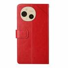 For Sharp Aquos sense9 HT01 Y-shaped Pattern Flip Leather Phone Case(Red) - 3