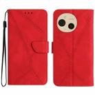 For Sharp Aquos sense9 Stitching Embossed Leather Phone Case(Red) - 1