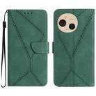 For Sharp Aquos sense9 Stitching Embossed Leather Phone Case(Green) - 1