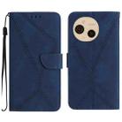 For Sharp Aquos sense9 Stitching Embossed Leather Phone Case(Blue) - 1