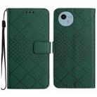 For Sharp Aquos Wish 4 Rhombic Grid Texture Leather Phone Case(Green) - 1