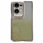 For OPPO Find N2 Electroplating Frame + Glitter Paper Full Coverage Phone Case(Green) - 1