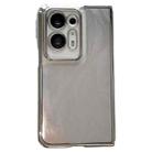 For OPPO Find N2 Electroplating Frame + Glitter Paper Full Coverage Phone Case(Silver) - 1