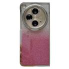 For OPPO Find N3 Electroplating Frame + Glitter Paper Full Coverage Phone Case(Pink) - 1