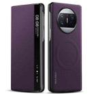 For Huawei Mate X3 SULADA Kevlar 600D Texture Smart Window Leather Phone Case(Purple) - 1