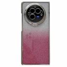 For vivo X Fold3 Electroplating Frame + Glitter Paper Full Coverage Phone Case(Pink) - 1